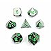 Deluxe Gloss Black Metal 7pcs Polyhedral Dice Set, Black Metal RPG Game Dice Metal 7pcs Set of d4 d6 d8 d10 d12 d20 d%