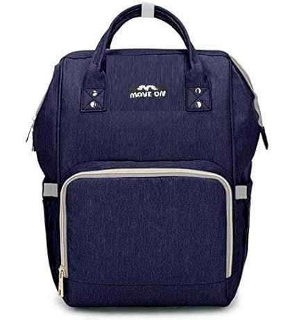 Move On Nursing Waterproof Multi Functional Diaper Backpack (Blue) (Navy Blue New)