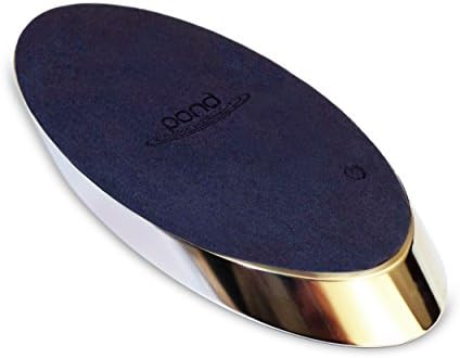 Pond Ripple โ portable Qi wireless charging pad battery pack powerbank for Samsung S6 Samsung S7 Samsung Note Note 5 Note 7 and All Qi-Enabled Devices - Storm Blue Microsuede/Polished Aluminum