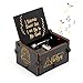 Teepao Harry Potter Music Box,Hand Crank Musical Box Carved Wooden Music Box Hand Engraved Wooden Music Box,Game of Thrones Harry Potter