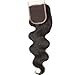 UNice Hair Malaysian Body Wave Hair 3 Bundles with Free Part 4x4 Lace Closure, 100% Unprocessed Virgin Human Hair Weave Extensions Natural Color（14 16 18+12 Closure）