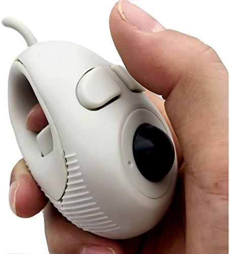 Trackball Mouse,YUMQUA Mini Handheld USB Wired Finger Mice Fits Left and Right Handed Carpal Tunnel Users for PS/Windows/XP/NT/ME