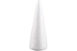 Amosfun Craft Foam Cone Shaped Foam for DIY Craft Christmas Tree Table Centerpiece Decoration 30cm