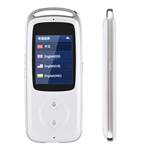 M3M Smart Translator - Smart Wifi And 4G Language 2 Way Speech To Speech And Text Translation Interpreter18 Languages Real Time Voice Translation Learn To Travel,White