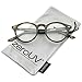 zeroUV Retro Keyhole Nose Bridge Clear Lens P3 Round Glasses 46mm (Dark-Tortoise/Clear)