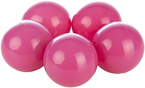 Children Plastic Balls for Ball Pits, play, Kids, Bouncy Castle 300 balls, O 7cm (Balls colours: pink)