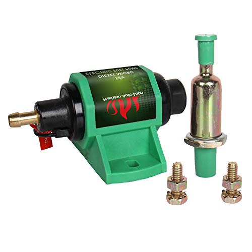 Universal 12D Electric Fuel Pump, 12 V 5/16" 4-7 P.S.I. Shut-off Pressure Self-Priming for Diesel Transfer Pump- 2 Wire Design