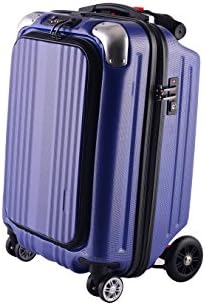 21 Inch Unisex Multi-Functional Scooter Luggage With USB Charging Port (Navy)