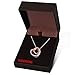 Rose Gold Charm Double Heart Silver Pendant Necklace Eternal A Lifetime Loving You Interlocking Heart Necklace for Womens Girls Teens