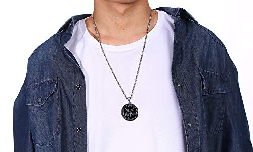 XUANPAI Goetia Fourth Pentacle of Jupiter Pendant Solomon Seals Kabbalah Amulet Necklace for Women Men - Thumbnail 2