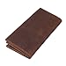compalo RFID Blocking Vintage Full Grain Leather Long Bifold Wallet for Men ID Cash Card Wallet Checkbook Credit Cards Holder