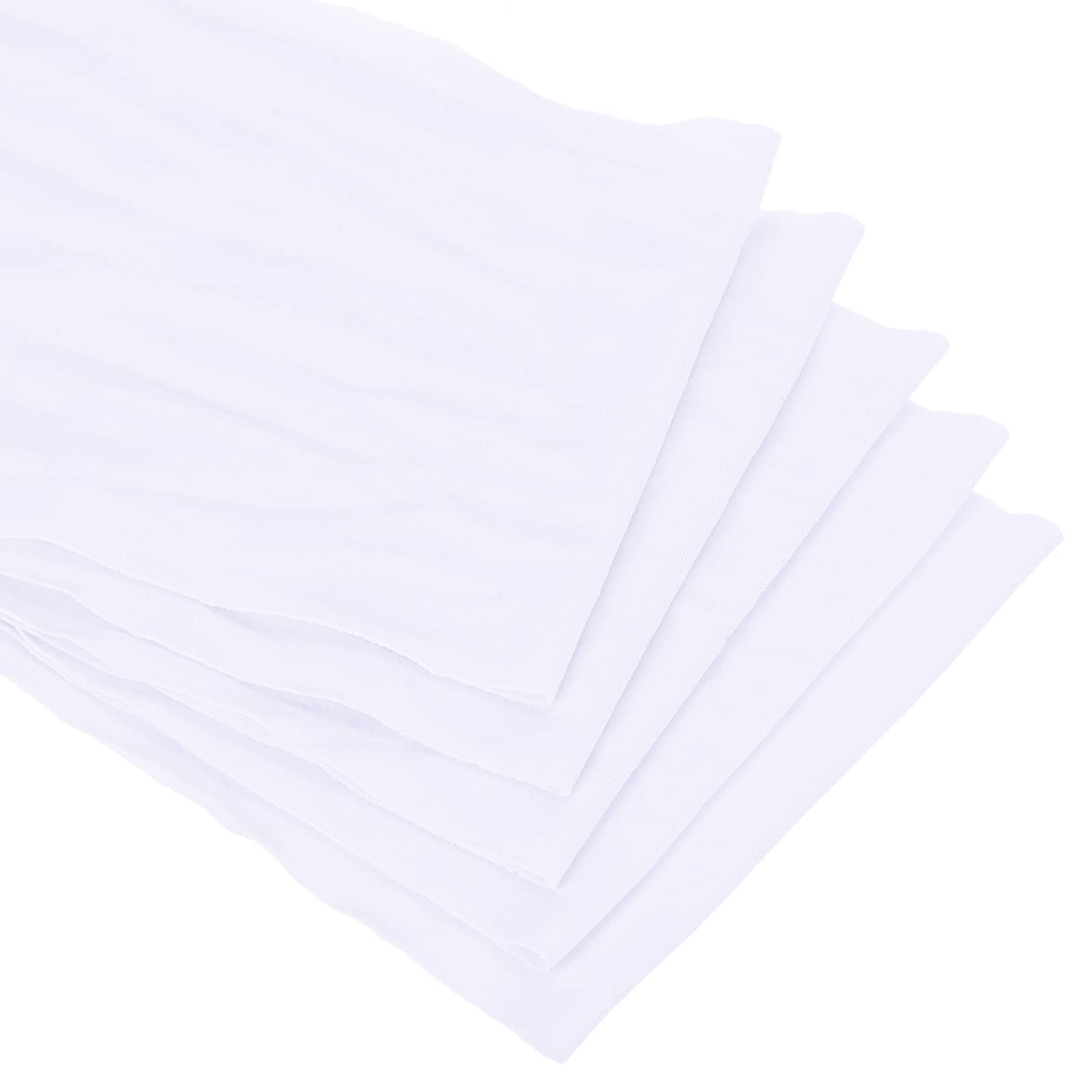 PATIKIL 14"x5" Stretch Chair Sashes Bow Sash, 10 Pack Elastic Chair Cover Bands Sashes Bow Tie for Wedding Banquet Events Decorations, White