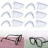 Hub's Gadget 6 Pairs Safety Eye Glasses Side Shields, Slip On Clear Side Shield for Safety Glasses- Fits Small to Medium Eyeglasses