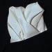 Royal Silk Fine White Silk Twill Pocket Square 100% Silk - Full-Sized 17