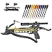 KingsArchery Crossbow Self-Cocking 80 LBS with Hunting Scope, Spare Crossbow String and Caps, 3 Aluminium Arrow Bolts, and Bonus 12-Pack of Colored PVC Arrow Bolts Warranty
