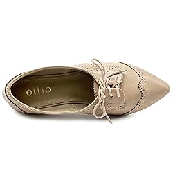Ollio Women's Ballet Shoe Flat Enamel Pointed Toe