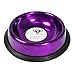 Platinum Pets Non-Tip Stainless Steel Cat Bowl, 6 Oz, Electric Purple, X-Small