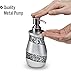 Creative Scents Silver Mosaic Liquid Soap Dispenser for Bathroom - Decorative Lotion Dispenser - Bling Countertop Soap Dispenser for Liquid Soap and Lotion with Durable Metal Pump (Silver-Gray)