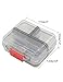 Dohia Weekly Pill Organizer 7 Compartments Pill Box Case Travel Medicine Jewelry Screws Container (1, Grey)