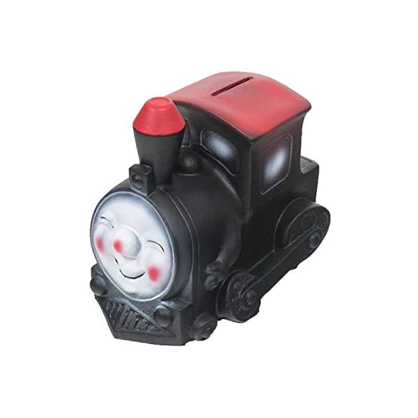 HMF 48923 Spardose Eisenbahn mit Schlüssel | Sparbüchse | 9,5 x 12,5 x 15 cm