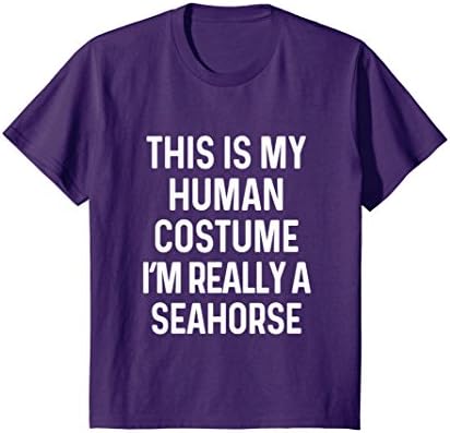 Kids Funny Seahorse Costume Shirt Halloween Adult Kids Men Women 8 Purple