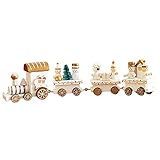 Hot Sales!! ZOMUSA Kids Baby Wood Christmas Train Decoration Christmas Decor Gift (C)
