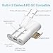 iWALK 10000mah Compact Power Bank with 18W Power Delivery Type C Portable Charger Built in Cables, QC 3.0 USB External Battery Pack compatible iPhone X 8 7 6 5 plus,Galaxy S9/S8/S7 Nintendo etc, White