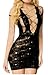 Women's Sexy Black Fishnet Lingerie Body Stocking Sleepwear Mini Dress