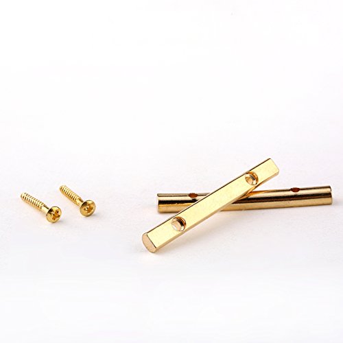 Musiclily Guitar String Tree Guides String Retainer Bar for Floyd Rose Electric Guitar Parts, Gold(Pack of 2)