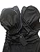 LAPAYA Women's Bathing Suit Front Criss Cross Ruched Backless One Piece Swimsuit, Black, Tag Size L=US Size 12-14