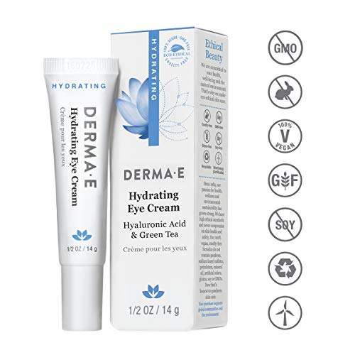 DERMA E Hydrating Eye Cream – Firming and Lifting Hyaluronic Acid Treatment - Under Eye and Upper Eyelid Cream Reduces… - Image 3