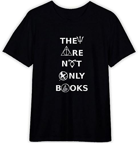They are Not Only Books T Shirt for Men's Cotton T-Shirt Color Black - Size Small