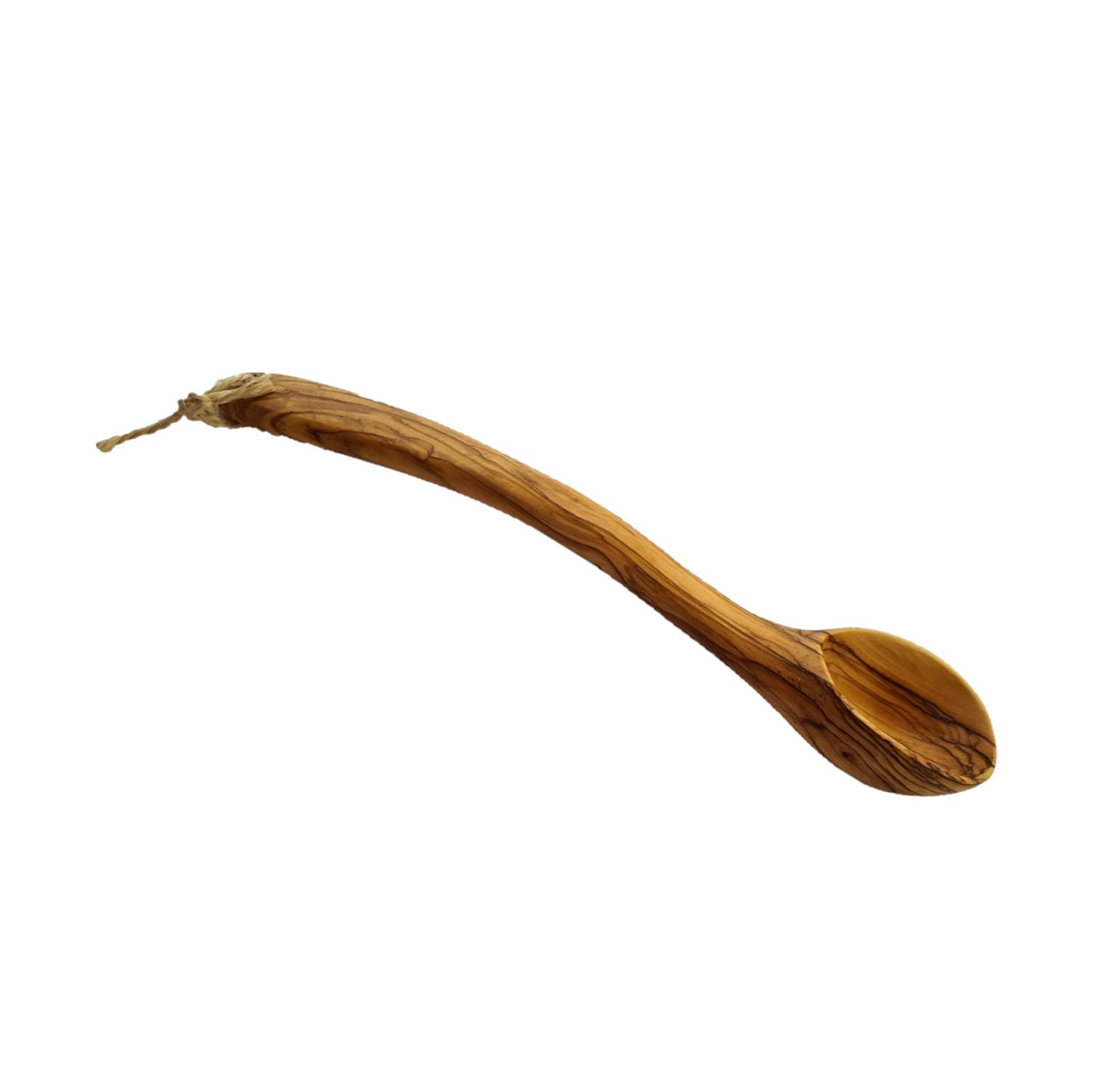 Sustainable Handmade Eco Friendly Olive Wood 20cm Curved Wooden Ladle Spoon