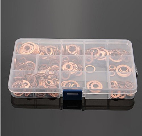 280Pcs M5-M20 Solid Copper Washer Set for Tap Plumbing Garage Engine Assorted Sump Plug [US Warehouse] by AdvancedShop - Thumbnail 2
