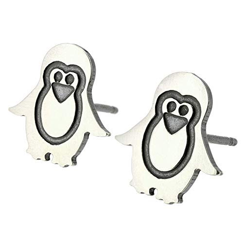 penguin stud earrings