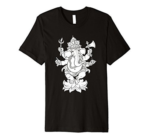 Mens Ganesh T-Shirt For Men Women 2XL Black