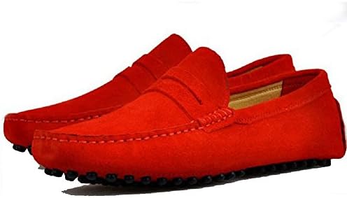 Cover Plus 9 Color Fashion Suede Leather Mens Casual Slip On Driving Moccasin Penny Loafers Flats Shoes