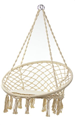 80cm Schaukel Hängesessel Ethno Look Garten Outdoor Hängematte Sitzfläche 60cm inkl. Kissen.