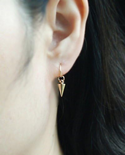 20 Gauge Cartilage hoop earring with Metal spike cone,Tiny Cartilage Ring,Helix,Tragus,Ear Lobe,Nose Ring,Septum Ring,piercing /Price per 1 item