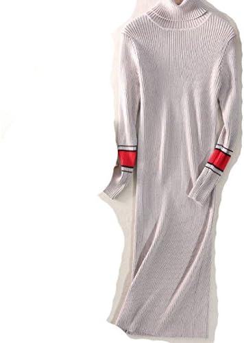 Amazon Co Jp Huanggu フアングー レディース ワンピ タートルネック ニットタイトワンピース ハイネックワンピース 長袖 無地 秋冬ワンピース 服 ファッション小物