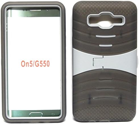 U-Case Hybrid Cover Case for {T-Mobile/Metro} Samsung Galaxy On5 SM-G550T / SM-G550T1 (SMOKE GRAY & GRAY)