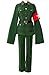 Jamcos Axis Powers Hetalia China Uniforms Cosplay Costume-Made Olive Green