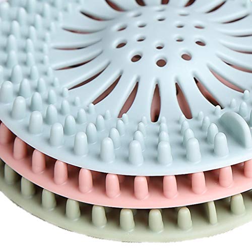 5PC Hair Drain Catcher Bathroom Sink/Kitchen Sink Strainer Stopper Bathtub Mat - Thumbnail 3