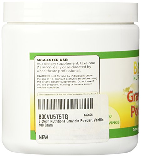 Biotech Nutritions Graviola Powder, Vanilla, 100 Gram