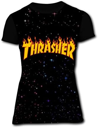 MIMAMGME Unique Thrasher_Flame_Logo Women's Short Sleeve Leisure Style T-Shirts S