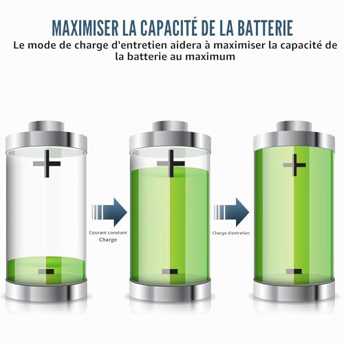 BONAI 8+1 Slots LCD Battery Charger, Universal AA/AAA/9V Ni-MH, Smart LCD Display, Independent Charging, Built-in Discharge Function