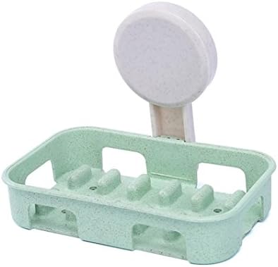 Fubovd Bathroom Shower Soap Box Dish Storage Plate Tray Holder Case Soap Holder (Green)