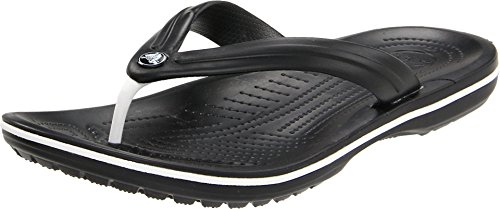 crocs Unisex Crocband Flip-Flop, Black, 7 US Men / 9 US Women