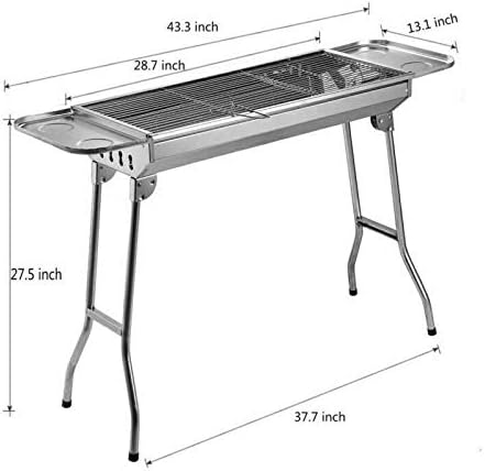 Portable Bbq Grill Kebab Barbecue Charcoal Stainless Steel Smoker Ideal For Camping Any Outdoor Excursion Or Simply For Your Backyard 43 Stable Durable Grills Smokers Patio Lawn Garden Tamaraoliveirastore Com Br