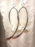 Lung cancer awareness earrings. Silver ribbon earrings with white Swarovski pearls.